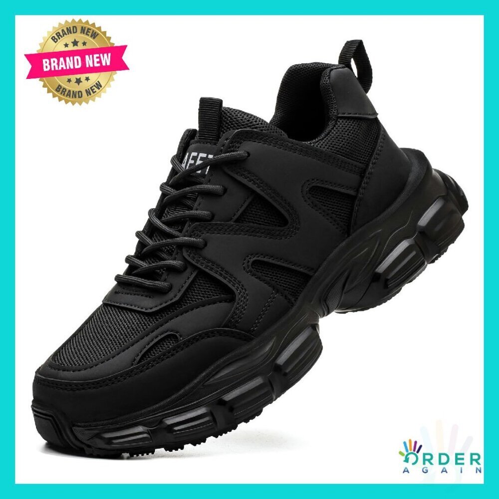 Steel Toe Work Sneakers Non Slip Composite Safety Shoes Lightweight Breathable